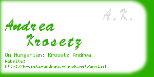 andrea krosetz business card